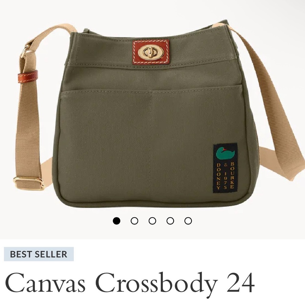 Dooney & Bourke Olive Canvas Crossbody Bag 24